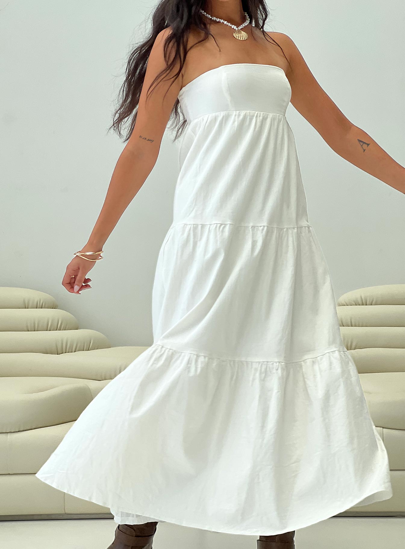 Osment Maxi Dress White