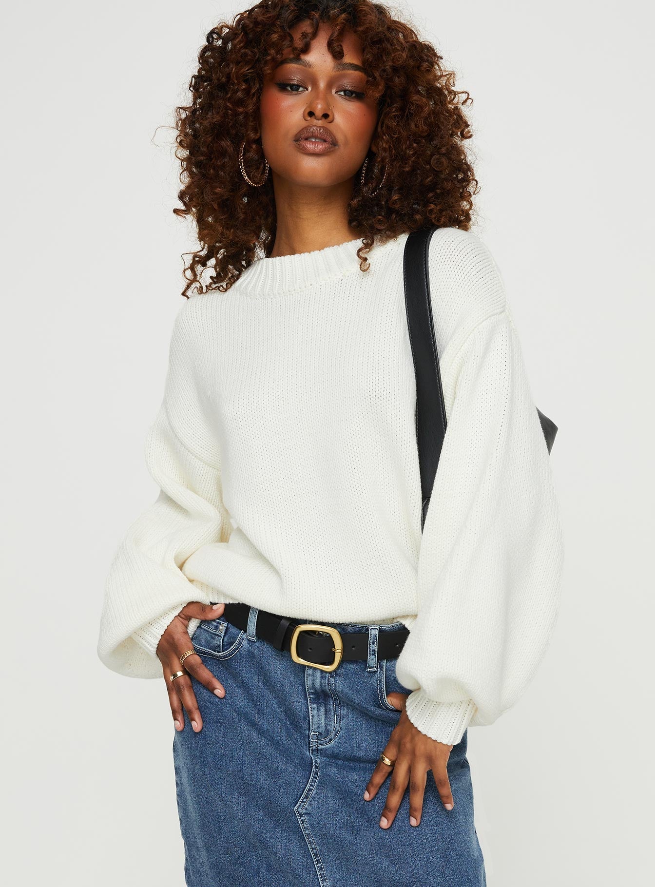 Harmony Knit Sweater White