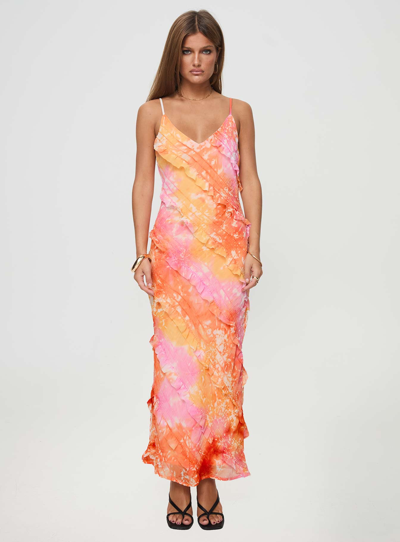 Lars Maxi Dress Orange Multi