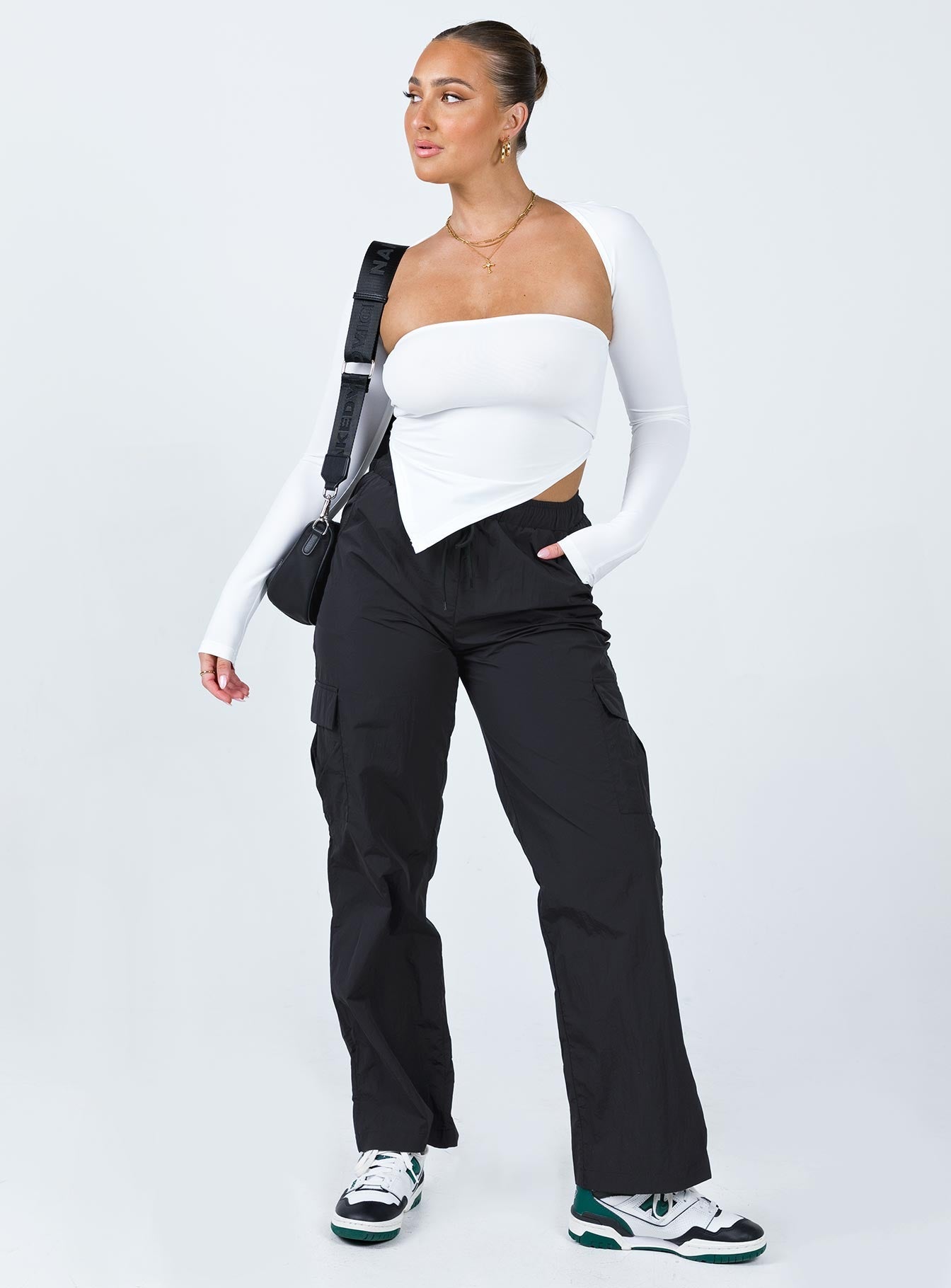 Flossie Parachute Pants Black