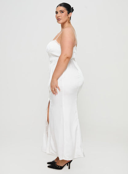 Ematie Maxi Dress White Curve