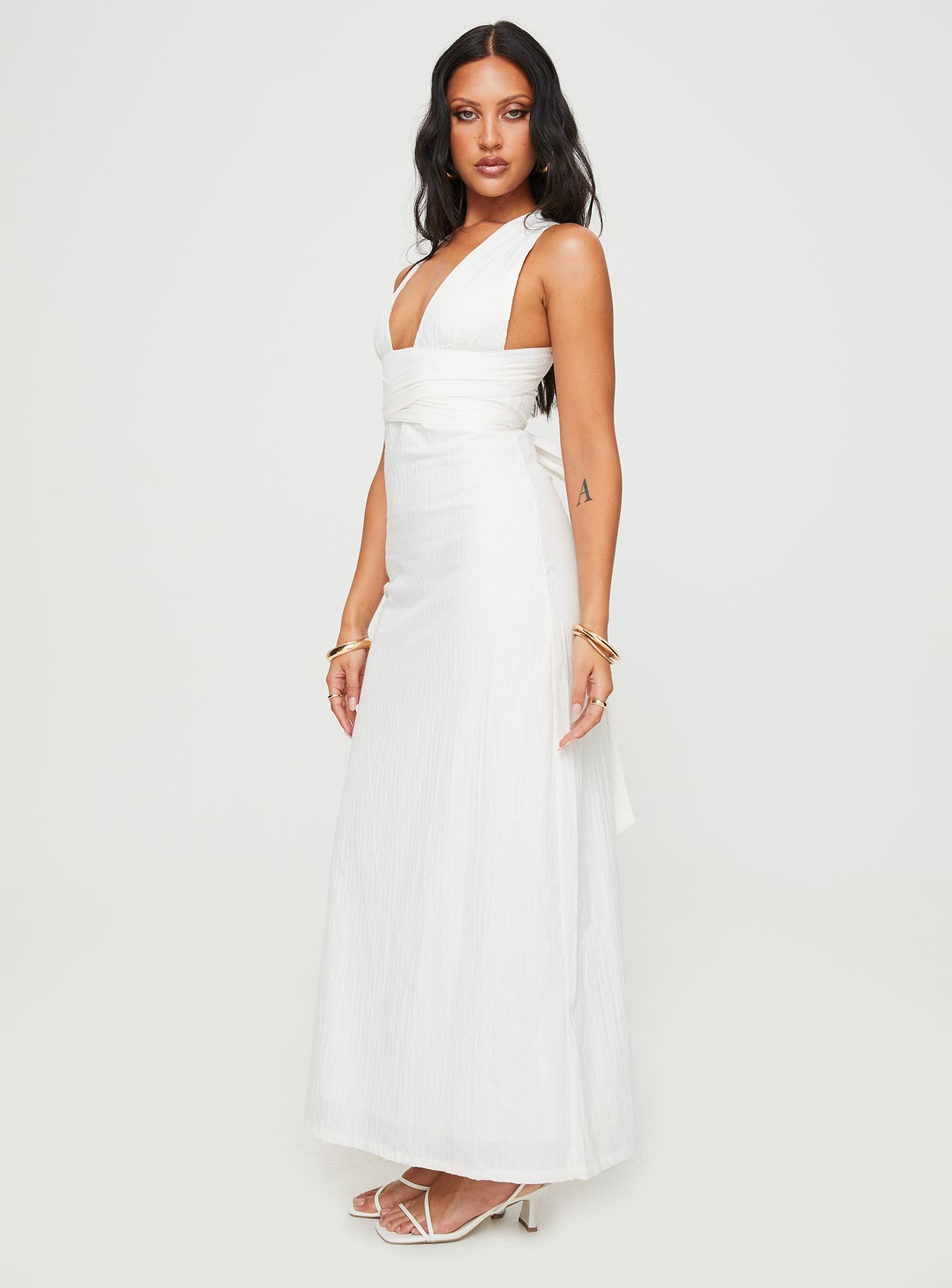 Alsace Maxi Dress White