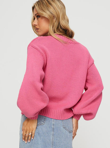 Harmony Sweater Pop Pink