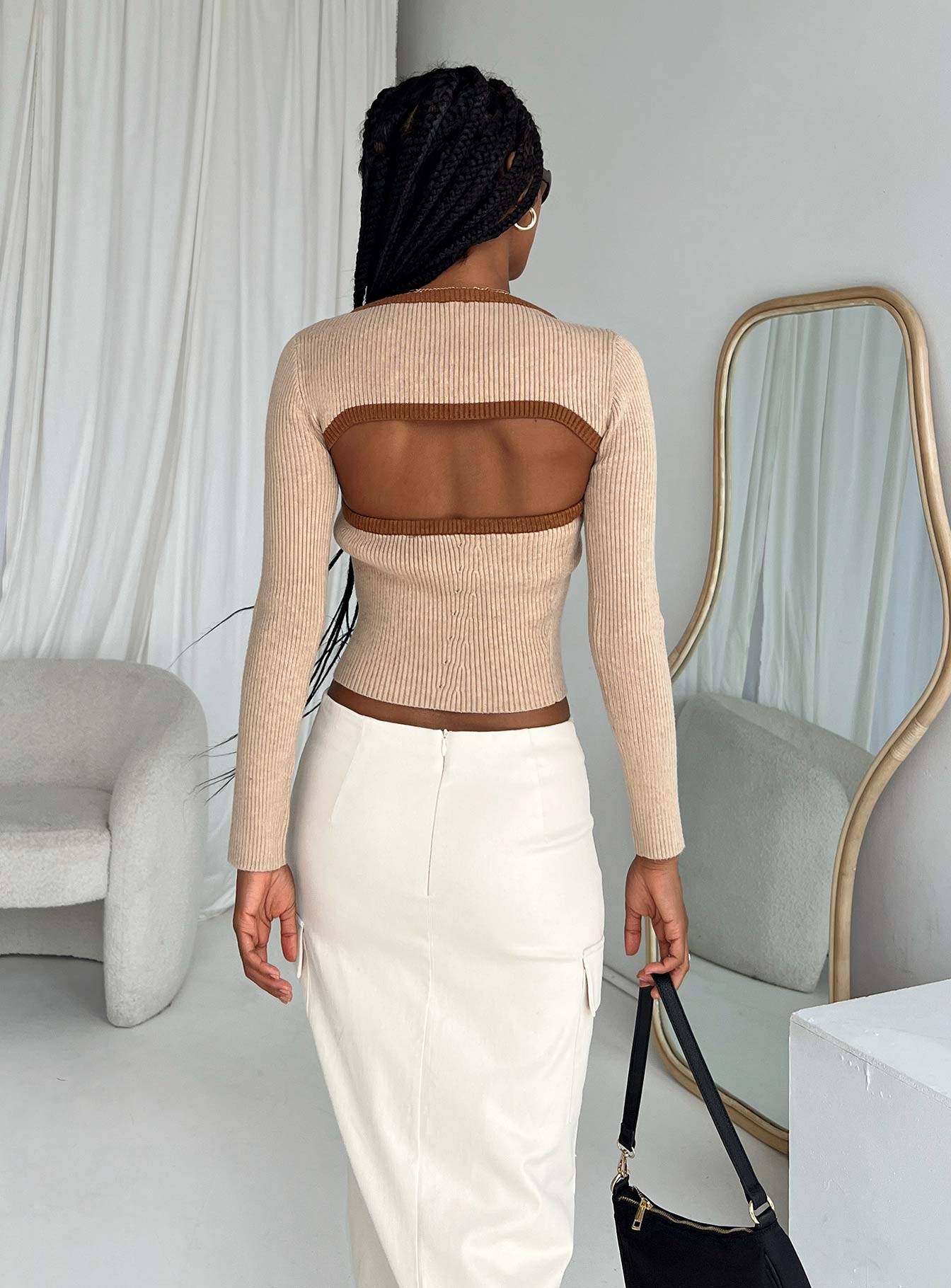 Orsette Two Piece Knit Top Beige