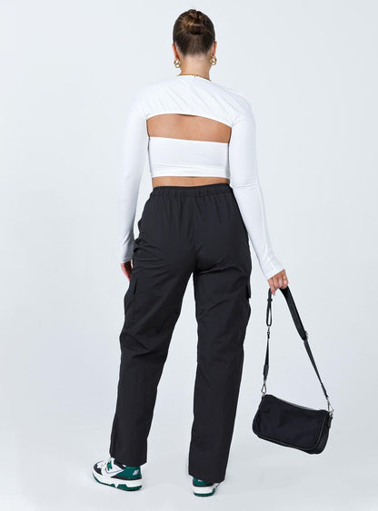 Flossie Parachute Pants Black