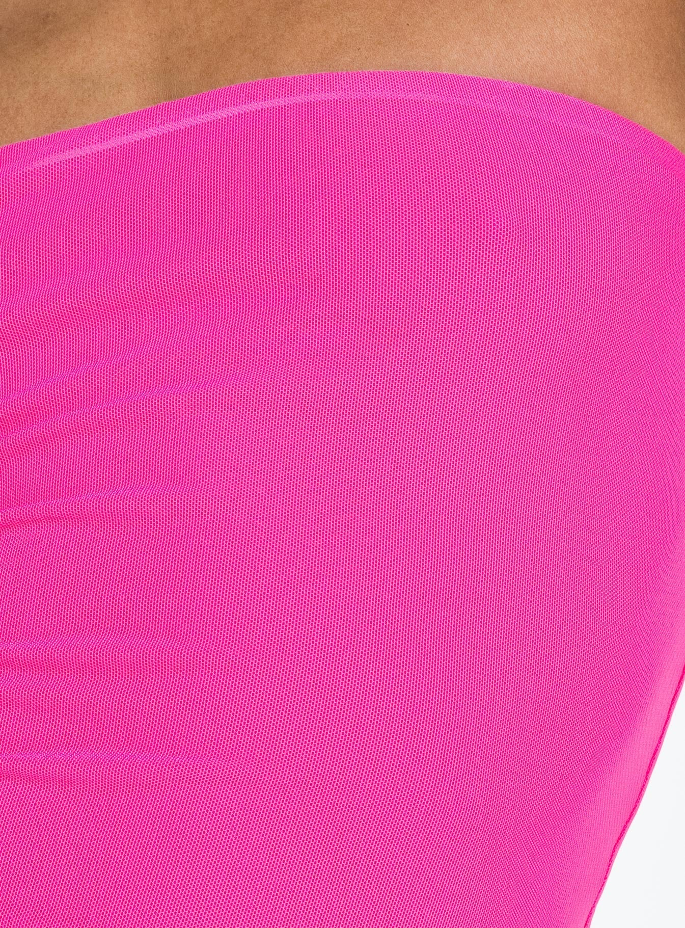 Panama Strapless Maxi Dress Hot Pink