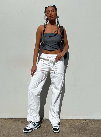 Flossie Parachute Pants White