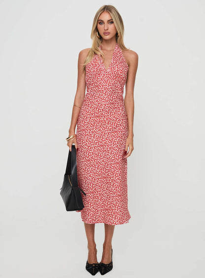 Danielo Maxi Dress Red Floral