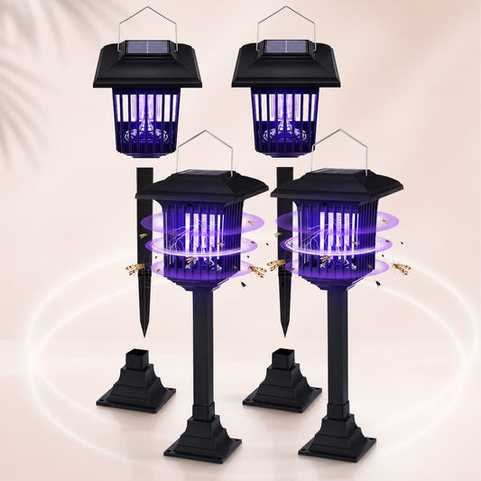 Solar-Powered 2-in1 Bug Zapper and Garden Light