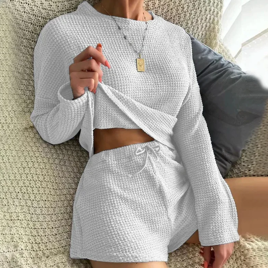 2-Piece Waffle Loungewear Set