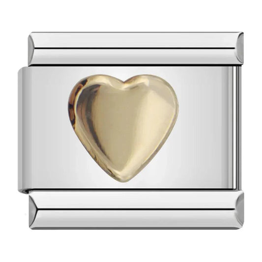 Heart of gold, on. Silver