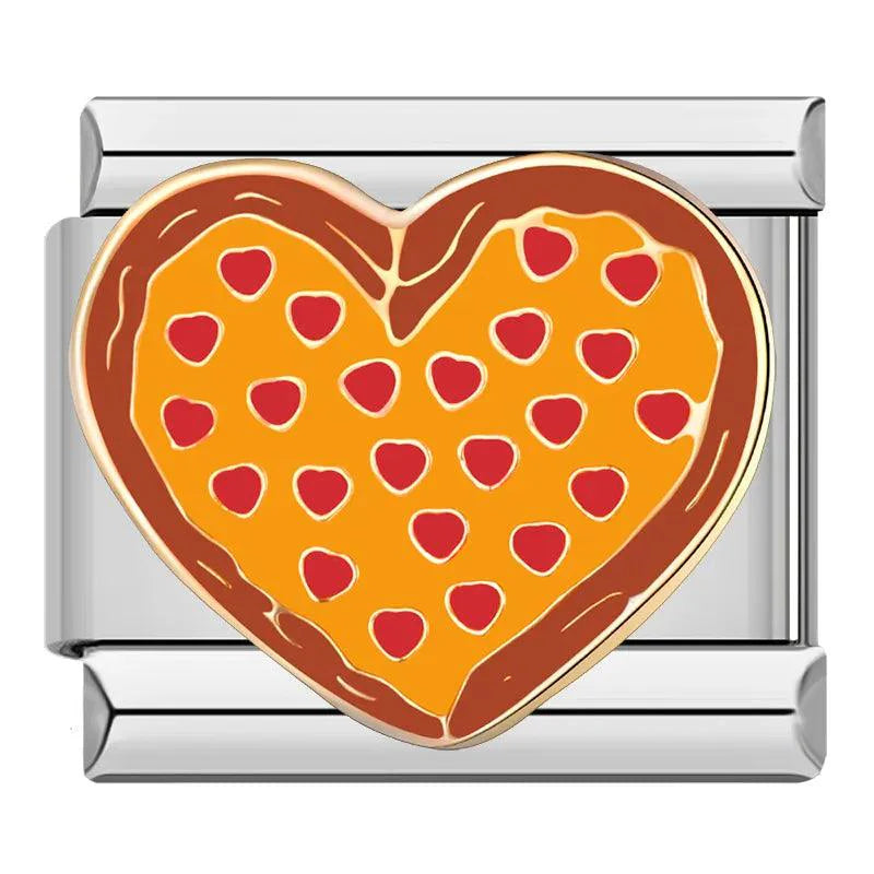 Heart Pizza, on Silver